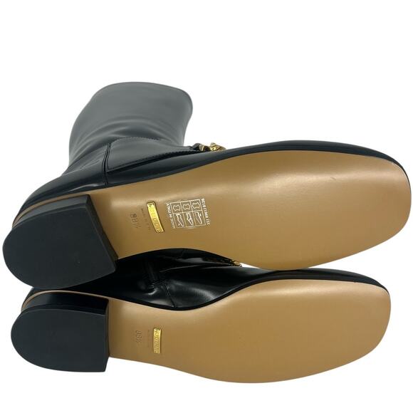 Gucci Interlocking GG Chain Patent Leather Knee Boots - Picture 16 of 16